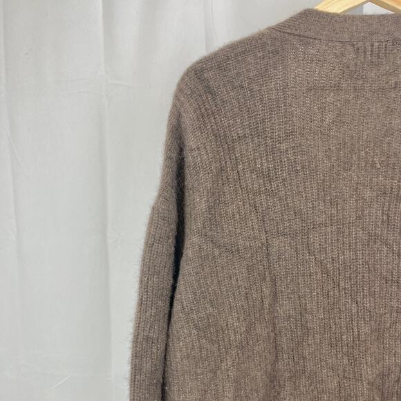 QUINCE Mongolian Cashmere Oversized Boyfriend Cardigan Sweater Brown Size S - Picture 7 of 10